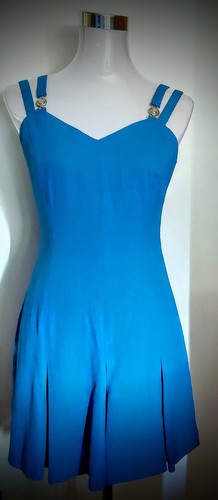 DRESS woman 90's VERSACE JEANS COUTURE TG 30 44 circa S M made in Italy Rare