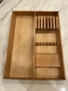 Ikea VARIERA Bamboo Knife Tray 20"x15” x2" 22806 Wood Utensils - Picture 1 of 12