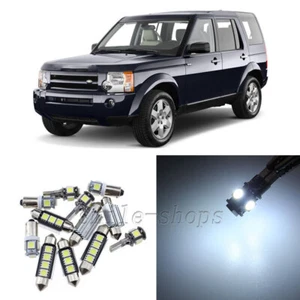 Error Free White 15pcs Interior LED Light Kit for 04-09 Land Rover Discovery 3 - Picture 1 of 8