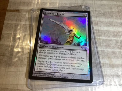 Banshee’s Blade magic the gathering Foil Card 144/306  Mirrodin - Image 1 of 4