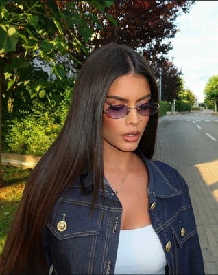 Miu Miu Logo MU A54S ZVN80O Round Sunglasses in Gold / Blue Gradient Lens - Image 1 of 4