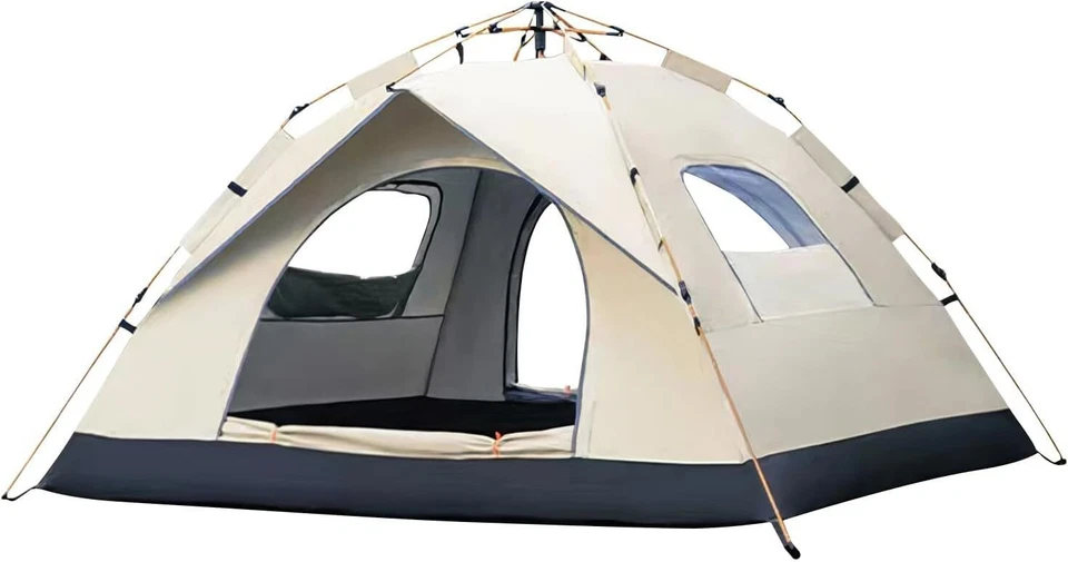 Tienda de campaña -3-4 personas tienda emergente fácil con 2 puertas -UPF50+ toldo impermeable Foto 1 de 4