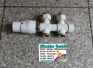 Schlösser Duoplex Multiblock Ventilarmatur 1/2" Durchgang weiss mit TH-Kopf  - Bild 1 von 3