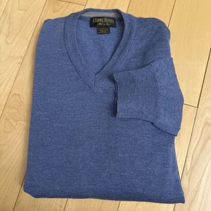 Harry Rosen Men's 100% Wool Knit V-Neck Sweater Made in Italy Large - Bild 1 von 5