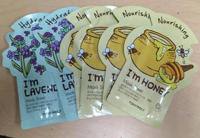  Nuevo Lote De 6 Mascarillas TONY MOLY I'M Lavanda I'm Miel Exp 02/2027 Foto 1 de 2
