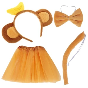 Monkey Headband Suit Cartoon Animal Headdress Ears Set Baby Man Adult - Imagen 1 de 12