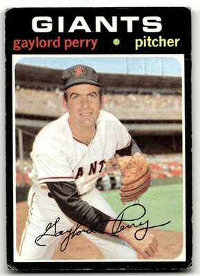 1971 Topps #140 Gaylord Perry Gigantes de San Francisco Salón de la fama en muy buena condición-¡Conjunto de descanso! Foto 1 de 2