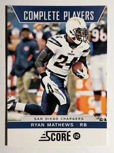 2012 Score Complete Players #20 Ryan Mathews - Picture 1 of 2