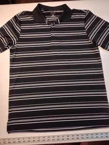 Adidas Golf Polo Shirt Mens Size M Pure Motion Short Sleeves Athletic Black - Picture 1 of 9
