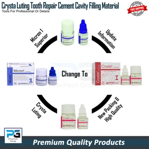 Crysta Dental Cement White Teeth Cement Cavity Filling Kit Permanent LOOSE - Picture 1 of 11