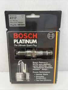 Bosch Platinum Ultimate Spark Plug 4117 Mazda Mitsubishi Nissan WR7DPX￼Set Of 4 - Picture 1 of 8