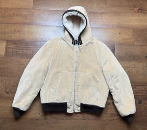 Giacca William Barry vintage anni 70 marrone uomo velluto a coste medio sherpa bomber TALON - Foto 1 di 14
