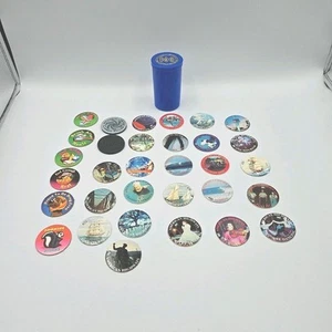 Pog Lot Caps and 2 Slammers, 24 1994 Imperial, 6 Unbranded 1 Storage Tube READ - Picture 1 of 23
