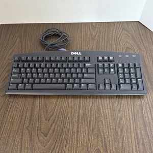 Vintage Dell Tastatur PS/2 Modell SK-8110 mit lila Stecker kabelgebunden - Bild 1 von 7