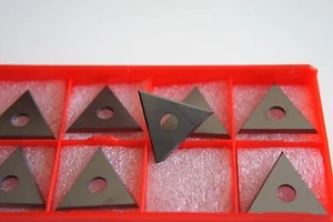 10 Piezas 22mmx 19mmx 2mm Carburo de Wolframio Triangular Recto Puntas - Imagen 1 de 6