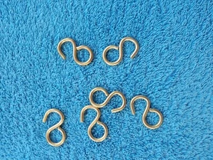 Messinghaken S-Haken 3x30 mm 12 Stück offen/geschlossen - Bild 1 von 1