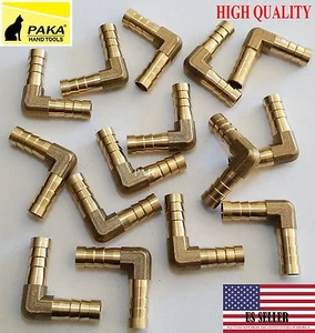 2 piezas - 5/16" (8 mm) MANGUERA CODO DE BARBA 90 GRADOS Tubo de latón Gas Combustible Agua - Imagen 1 de 2