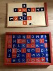 Vintage Rotpunkt German Bunte Tausend Worte Wooden Word Letter Tiles Set C/0272