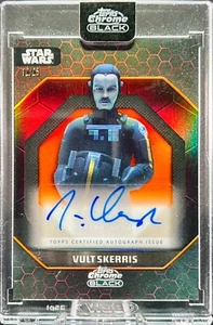 2024 Topps Chrome Black Star Wars MARIO VERNAZZA as VULT SKERRIS Orange 12 /25 - Picture 1 of 5