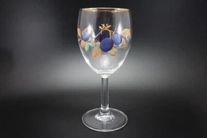 Royal Worcester Evesham WINE GLASS England Blueberry Hand Painted - Picture 1 of 9