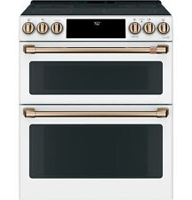 Ge Cafe Radiant and Convection White Double Oven Range-Ces750P4Mw2-Brand New!