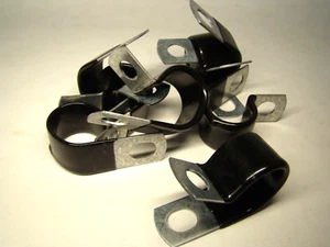 HK-1413 PVC Insulated Hose Clamp 13/16" ID 13/32" Bolt Hole QTY-25 - Bild 1 von 2