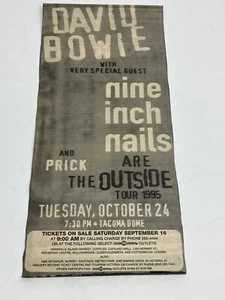 David Bowie and Nine Inch Nails 1995 Newsprint Concert Promo - Picture 1 of 5