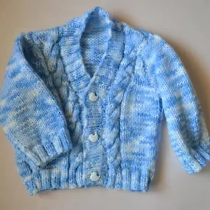 Suéter Azul Hecho a Mano 1/3 Meses - Imagen 1 de 1