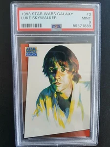 1993 Star Wars Galaxy #3 Luke Skywalker PSA 9 low Pop. - Picture 1 of 1