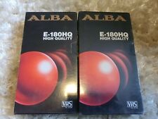 2 x  New Blank VHS Tapes - Sealed. ALBA High Quality E-180HQ 