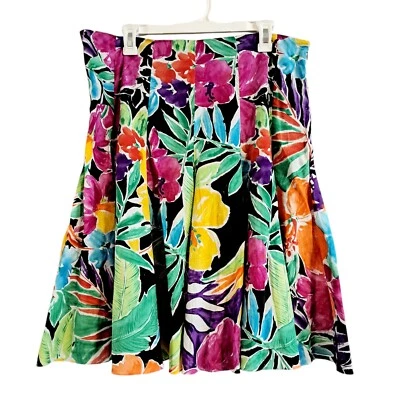 Saia Ralph Lauren Feminina 14 Verão Leve Saia Midi Forrada Floral - Imagem 1 de 4
