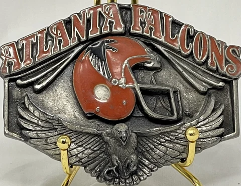 Vintage Limited Edition 1987 NFL Atlanta Falcons Belt Buckle Siskyou Co Cover