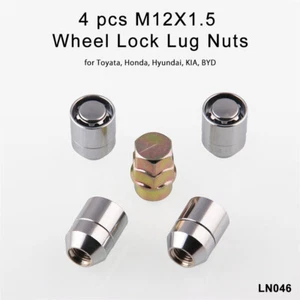 Anti Theft Security Lock 12x1.5 Nut Wheel Lug Nut 1 Key + 4 Locks - Picture 1 of 11