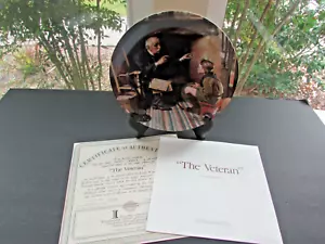 THE VETERAN Porcelain Plate NORMAN ROCKWELL HERITAGE COLLECTION 1987 Knowles - Picture 1 of 8