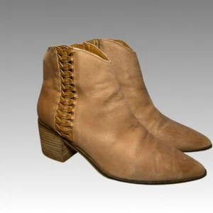 Botines Lucky Brand Cosmio de cuero tostado trenzado Cottagecore para mujer 7,5 - Imagen 1 de 9