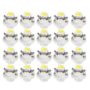 20 WHITE B8.4D CAR GAUGE 5050 LED SPEEDO DASHBOARD DASH WEDGE SIDE LIGHT BULB - Picture 1 of 7