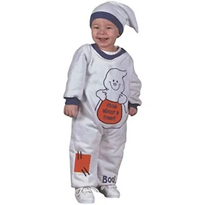 Ghost Jumpsuit - Costumes For All Occasions - 6 12 Months - Soft And Comfy - Picture 1 of 1