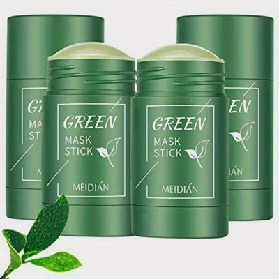 Green Tea Purifying Clay Mask Stick Anti Acne Aging Clean Pores Oil Control - Image 1 of 4
