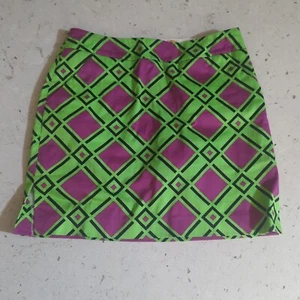 Loud mouth Golf StretchTech Skort Purple Green Diamond Size 4 - Picture 1 of 10