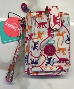 Kipling Wallet AC7409 Pink Monkeymania Print HTF Retired Style New W/ tag - Picture 1 of 5