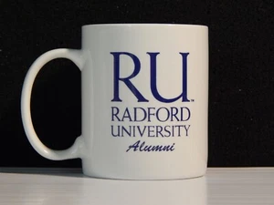 Radford University Alumni ceramic Coffee Mug - 12 oz - white w/blue lettering - Picture 1 of 11