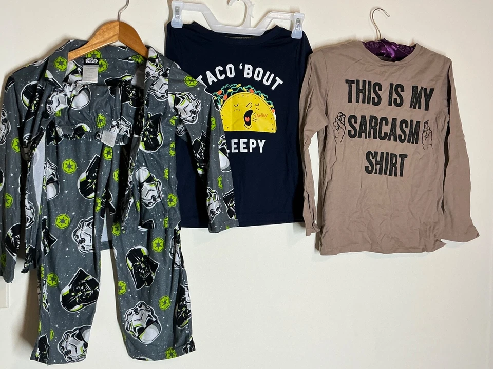 Star Wars пижама, футболка, футболка с длинными рукавами детский размер 8 лот из 3 - Изображение 1 из 4