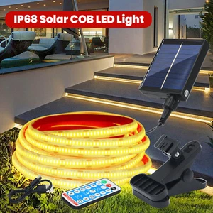 Solar Powered COB LED Strip Lights Waterproof IP68 Outdoor Garden String Tape - Picture 1 of 14