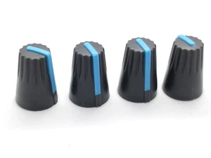 4 Aufsteckknöpfe für runde 18 Zähne Welle Potentiometer Lautstärkeregler Mixer 6 mm - Bild 1 von 3