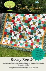 Quilt Pattern ROCKY ROAD Moda SWEET JANE'S Fat Quarter Char Layer Cake Friendly - Picture 1 of 4