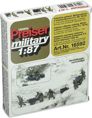 German Reich Infantry, Winter Dress. Preiser  16592 New 1/87 Plastic Unfinished - Image 1 of 3