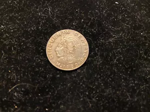 MEXICAN CINCUENTA CENTAVOS COIN 1980 - Picture 1 of 2