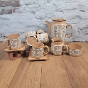 6 Surrey Ceramics Cups + Saucers, Sugar Bowl, Milk Jug, coffee Pot - 15 Pieces - Picture 1 of 17