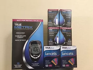TRUE Metrix 200CT Blutzuckerteststreifen + GRATIS Messgerät SET, 210 Lanzetten, Gerät, SCHNELL - Bild 1 von 3