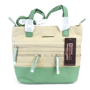 Stone Mountain Smaragd/Chino Efeu Beuteltasche Echtleder Handtasche UVP 169 $ Neu mit Etikett NEU - Bild 1 von 1